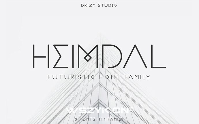 极简风格高奢包装广告无衬线英文字体 Heimdal（221212）